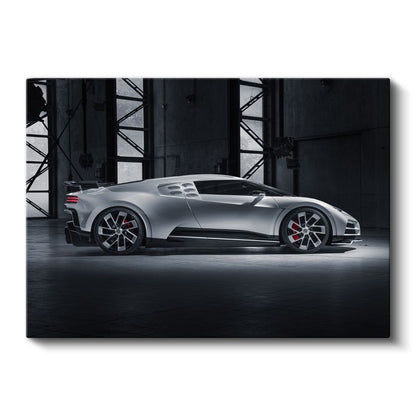 Bugatti Centodieci - Gümüş Limitli Üretim Süper Otomobil Kanvas Tablo