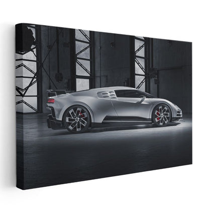 Bugatti Centodieci - Gümüş Limitli Üretim Süper Otomobil Kanvas Tablo