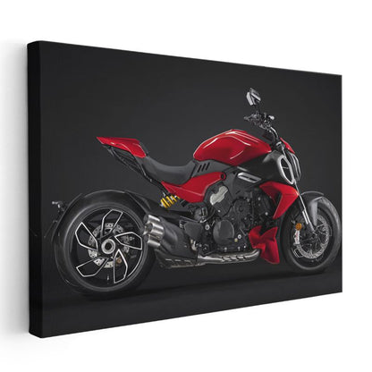 Ducati Diavel - Kırmızı İtalyan Naked Motosikleti Kanvas Tablo