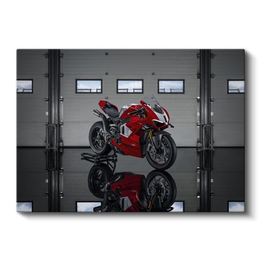 Ducati Panigale V4 - Kırmızı Yarış Motosikleti Kanvas Tablo