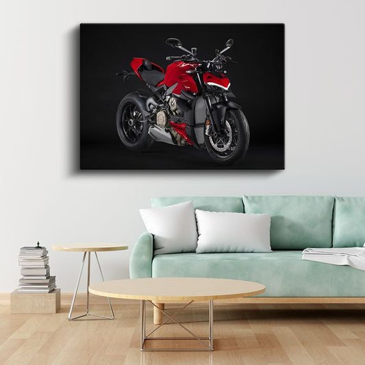 Ducati Streetfighter V4 - Kırmızı İtalyan Güç Motosikleti Kanvas Tablo