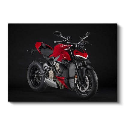 Ducati Streetfighter V4 - Kırmızı İtalyan Güç Motosikleti Kanvas Tablo