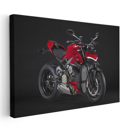 Ducati Streetfighter V4 - Kırmızı İtalyan Güç Motosikleti Kanvas Tablo