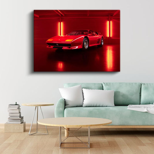 Ferrari Testarossa - İtalyan Klasik Süper Otomobil Kanvas Tablo