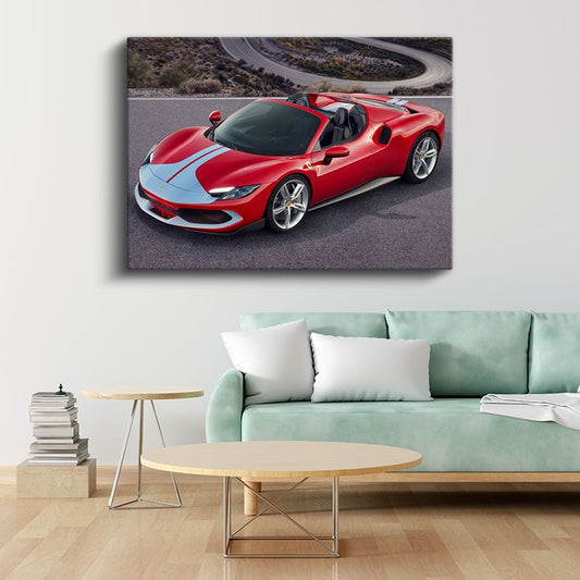 Ferrari 296 GTB - İtalyan Spor Otomobil Kanvas Tablo
