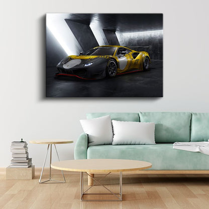 Ferrari 488 GT Modificato - Yarış Otomobili Kanvas Tablo