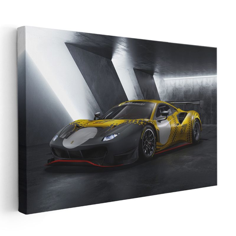 Ferrari 488 GT Modificato - Yarış Otomobili Kanvas Tablo