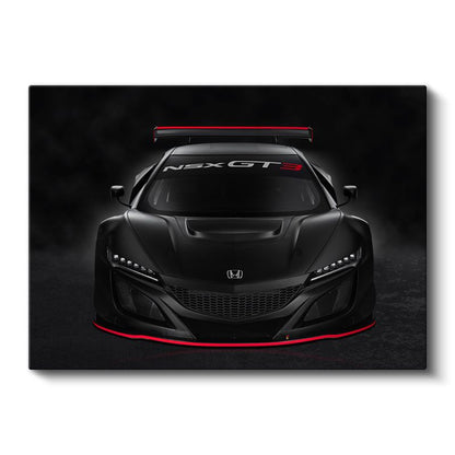Honda NSX GT3 - Yarış Pistlerinin Siyah İncisi Kanvas Tablo