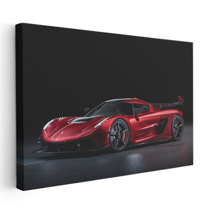 Koenigsegg Jesko - Kırmızı Hipercar Efsanesi Kanvas Tablo