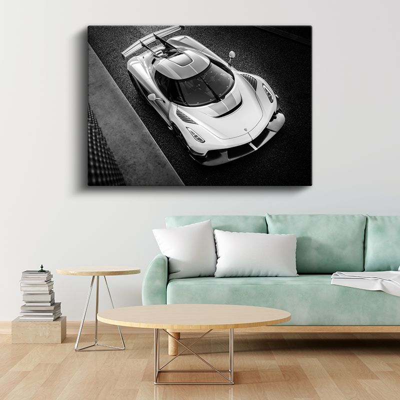 Koenigsegg Jesko - Beyaz Hipercar Mühendislik Harikası Kanvas Tablo