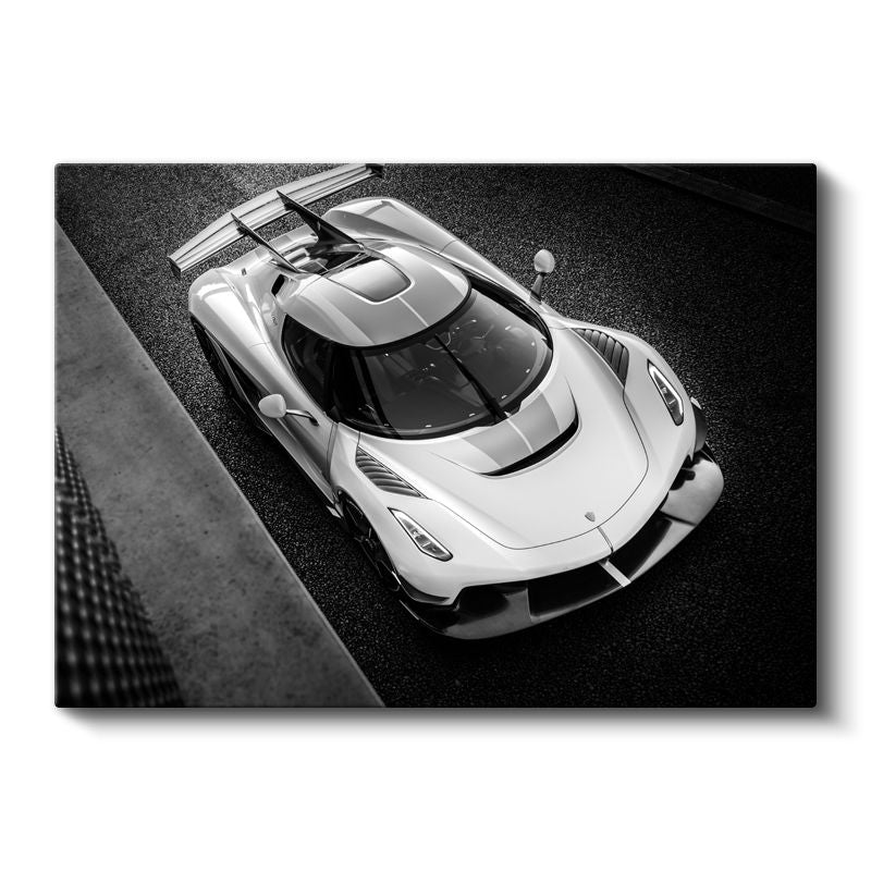 Koenigsegg Jesko - Beyaz Hipercar Mühendislik Harikası Kanvas Tablo