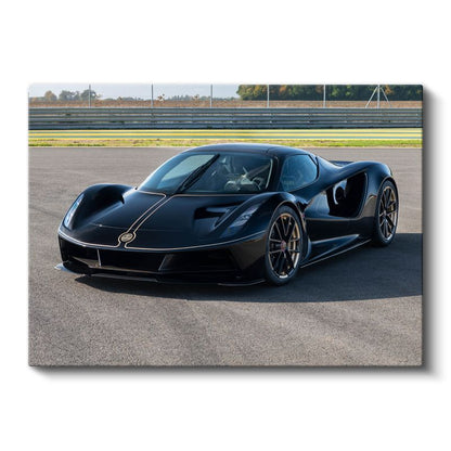 Lotus Evija - Pist Üzerinde Siyah Elektrikli Hipercar Kanvas Tablo