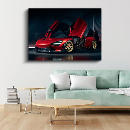 McLaren 720S - Kelebek Kapılı Lüks Spor Otomobil Kanvas Tablo