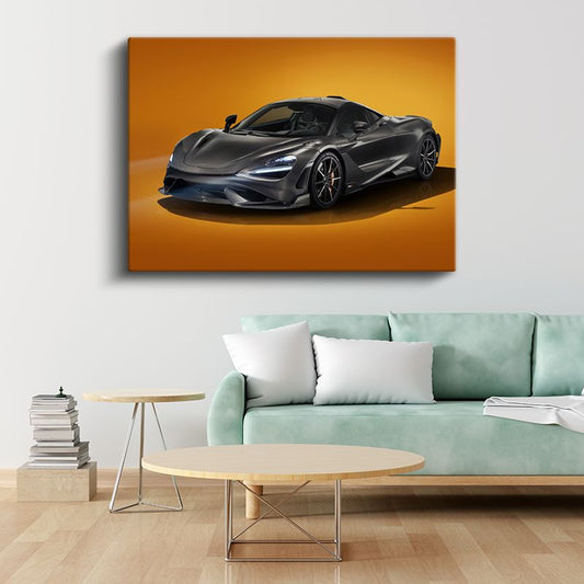 McLaren 720S - Karbon Fiber Gövdeli Premium Süper Otomobil Kanvas Tablo