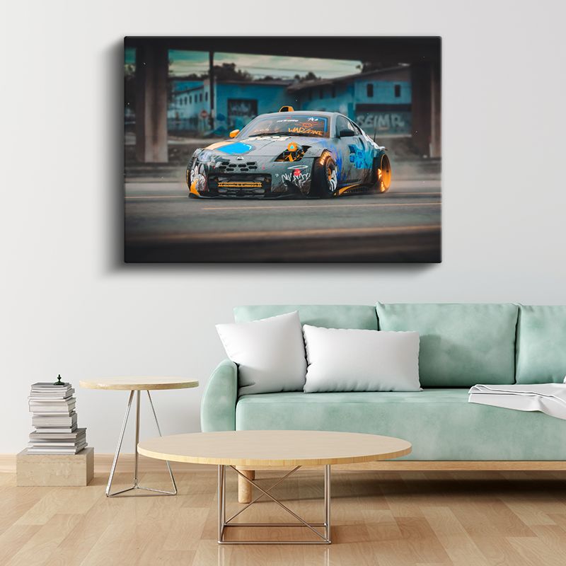 Nissan 350Z - Sokak Stili Modifiyeli Drift Otomobili Kanvas Tablo