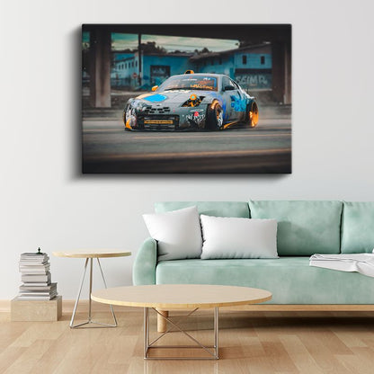Nissan 350Z - Sokak Stili Modifiyeli Drift Otomobili Kanvas Tablo