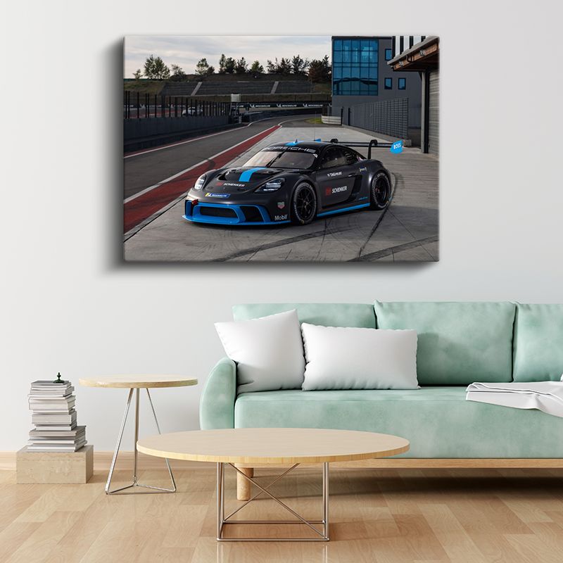 Porsche 911 GT3 - Yarış Pistinde Profesyonel Yarış Otomobili Kanvas Tablo