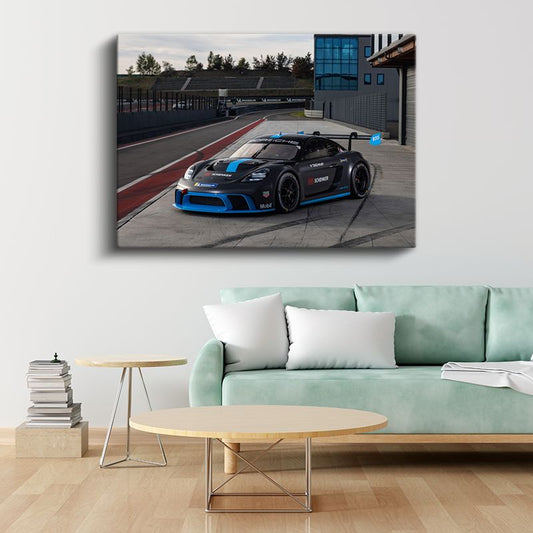 Porsche 911 GT3 - Yarış Pistinde Profesyonel Yarış Otomobili Kanvas Tablo