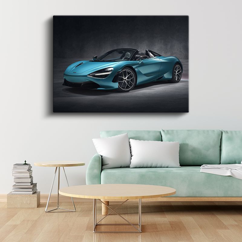 McLaren 720S Spider - Turkuaz Convertible Süper Otomobil Kanvas Tablo