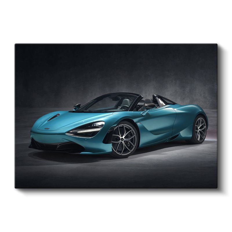 McLaren 720S Spider - Turkuaz Convertible Süper Otomobil Kanvas Tablo