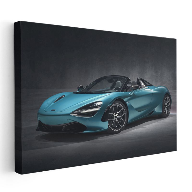 McLaren 720S Spider - Turkuaz Convertible Süper Otomobil Kanvas Tablo