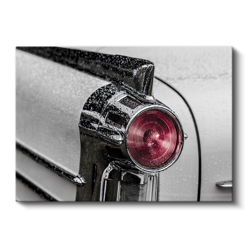 Klasik Otomobil Stop Lambası - Vintage Araba Detay Çekimi Kanvas Tablo