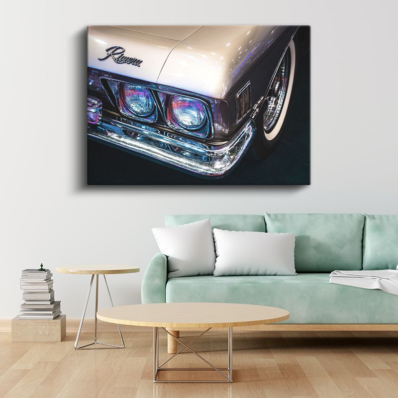 Buick Riviera Ön Farları - Klasik Amerikan Otomobili Detay Kanvas Tablo