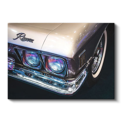 Buick Riviera Ön Farları - Klasik Amerikan Otomobili Detay Kanvas Tablo