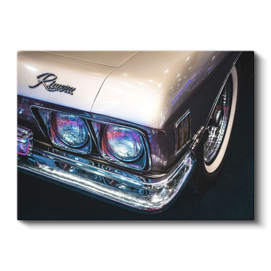 Buick Riviera Ön Farları - Klasik Amerikan Otomobili Detay Kanvas Tablo
