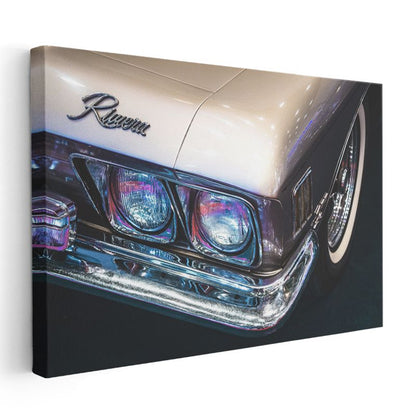 Buick Riviera Ön Farları - Klasik Amerikan Otomobili Detay Kanvas Tablo