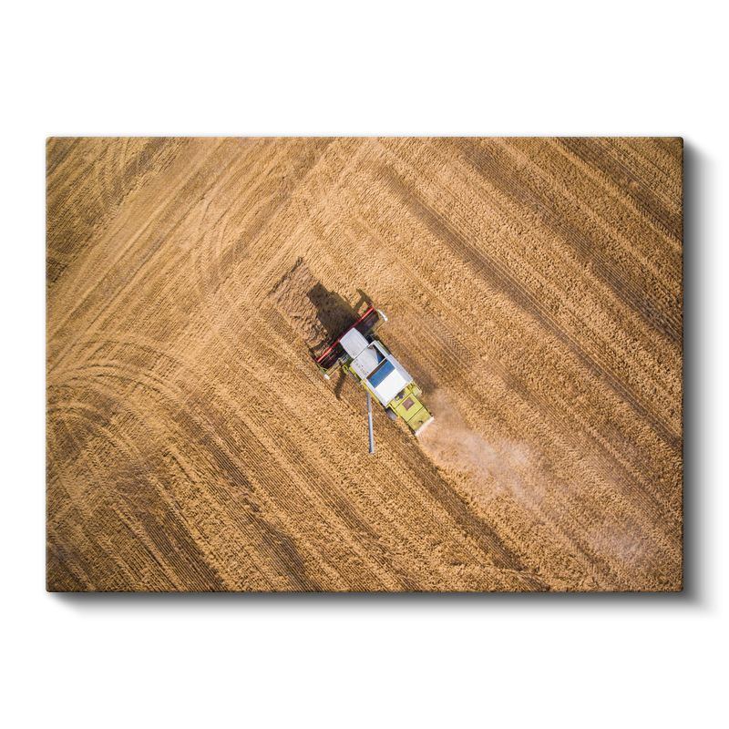 Biçerdöver - Havadan Çekim Tarım Makinesi Kanvas Tablo