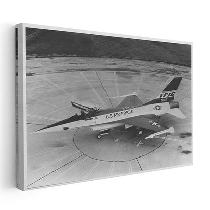 F-16 Savaş Uçağı - Klasik Amerikan Askeri Jet Kanvas Tablo