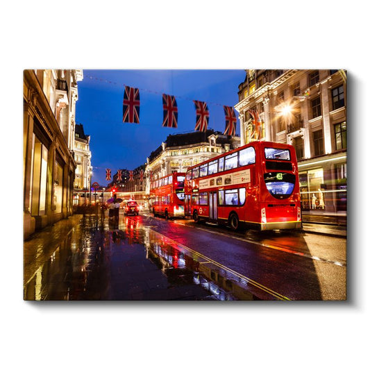 Londra Otobüsü - İkonik Kırmızı Çift Katlı Otobüs Kanvas Tablo