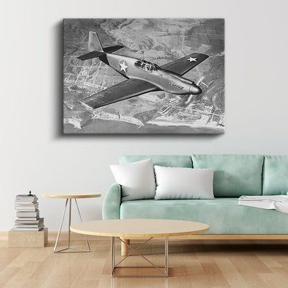 P-51 Mustang - Efsanevi Savaş Uçağı Kanvas Tablo