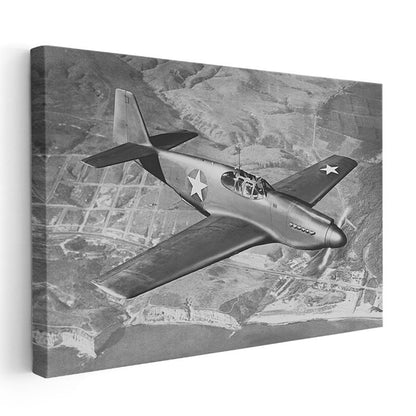 P-51 Mustang - Efsanevi Savaş Uçağı Kanvas Tablo