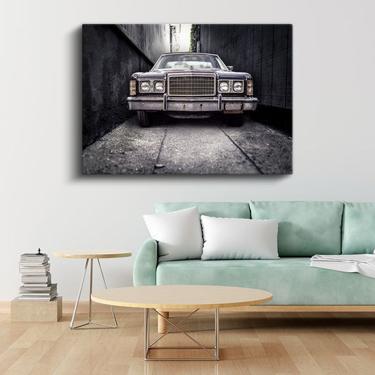 Ford LTD - Dar Sokakta Klasik Amerikan Sedan Kanvas Tablo