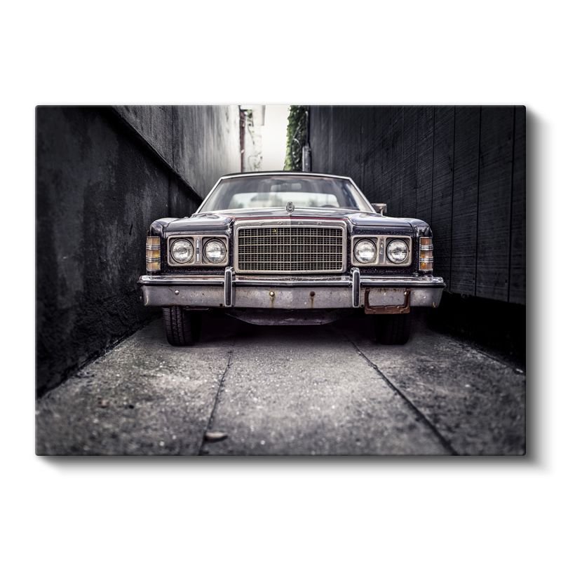 Ford LTD - Dar Sokakta Klasik Amerikan Sedan Kanvas Tablo