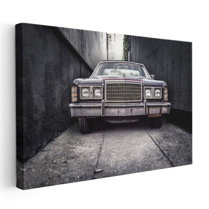 Ford LTD - Dar Sokakta Klasik Amerikan Sedan Kanvas Tablo