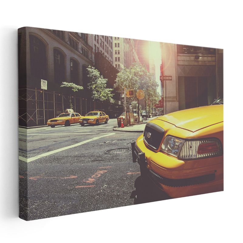 Ford Crown Victoria - New York Sarı Taksi Ön Görünüm Kanvas Tablo