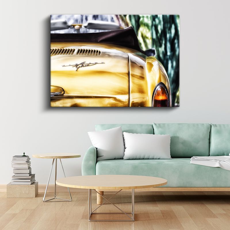 Opel Kadett - Klasik Altın Sarısı Otomobil Kanvas Tablo