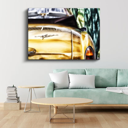 Opel Kadett - Klasik Altın Sarısı Otomobil Kanvas Tablo