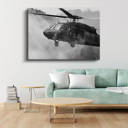 Black Hawk Helikopter - Görev Başında Askeri Hava Gücü Kanvas Tablo