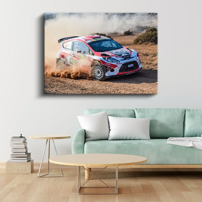 Ford Fiesta WRC - Toprak Zeminde Ralli Heyecanı Kanvas Tablo