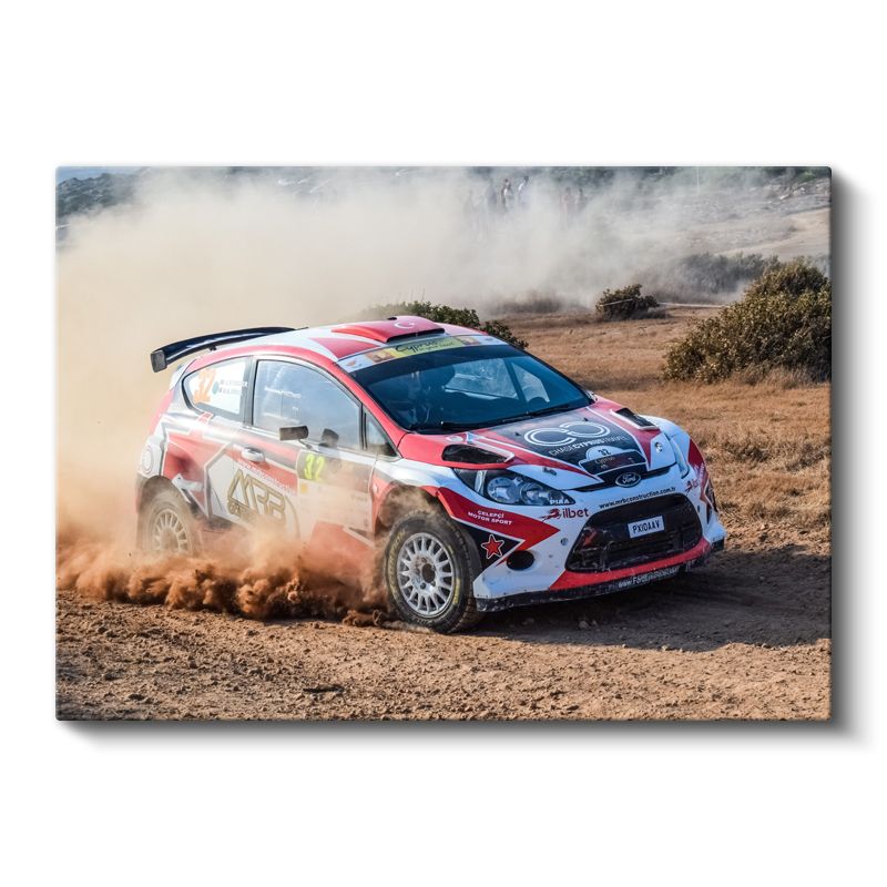 Ford Fiesta WRC - Toprak Zeminde Ralli Heyecanı Kanvas Tablo