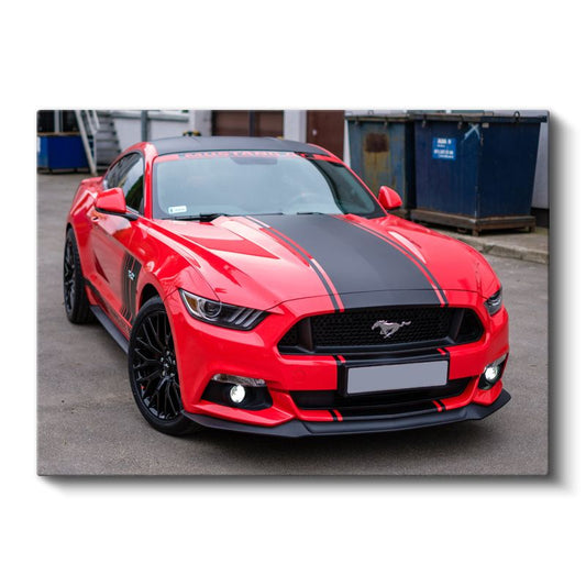 Ford Mustang GT - Yarış Şeritli Amerikan Muscle Car Kanvas Tablo
