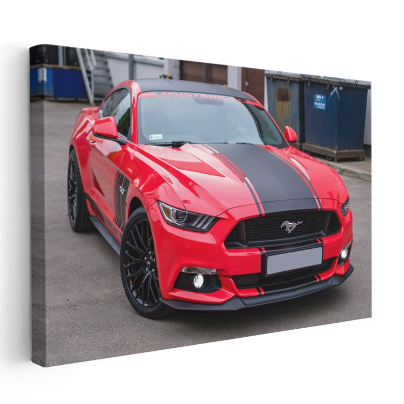 Ford Mustang GT - Yarış Şeritli Amerikan Muscle Car Kanvas Tablo