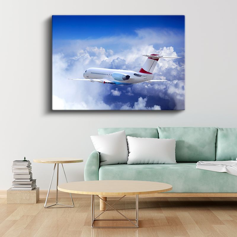 Özel Jet - Bulutlar Arasında Lüks Seyahat Kanvas Tablo