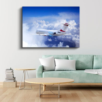 Özel Jet - Bulutlar Arasında Lüks Seyahat Kanvas Tablo
