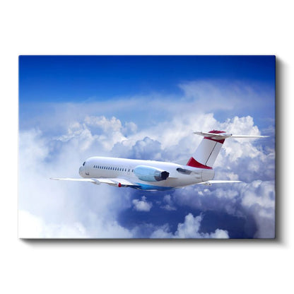 Özel Jet - Bulutlar Arasında Lüks Seyahat Kanvas Tablo