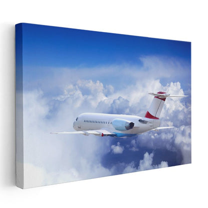 Özel Jet - Bulutlar Arasında Lüks Seyahat Kanvas Tablo